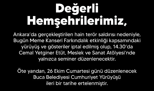 Buca Belediyesi, etkinliklerini iptal etti- Kamu Çalışanı