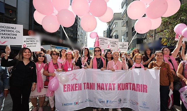 Konak’ta meme kanseri farkındalığı için pembe yürüyüş- Kamu Çalışanı