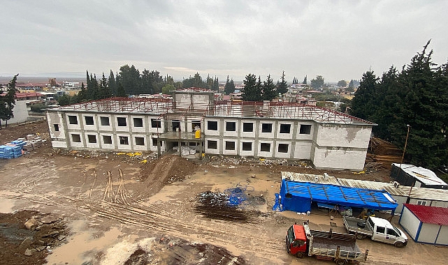 Büyükşehir’in Hatay’daki okul binası yükseliyor- Kamu Çalışanı