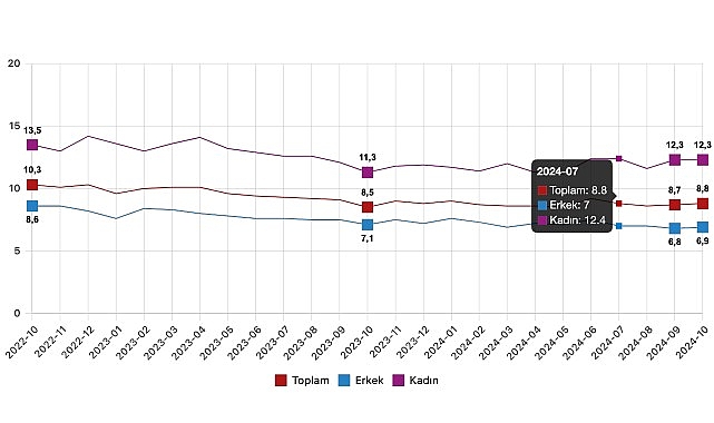 Tüik: Mevsim etkisinden arındırılmış işsizlik oranı %8,8 seviyesinde gerçekleşti- Kamu Çalışanı