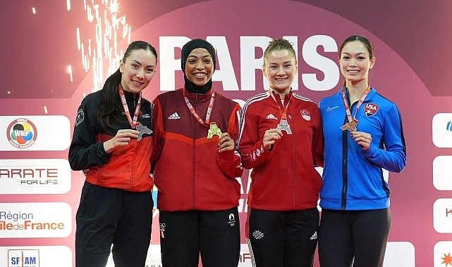 Kağıtsporlu Tuba ve Ömer, Paris’te kürsüde- Kamu Çalışanı