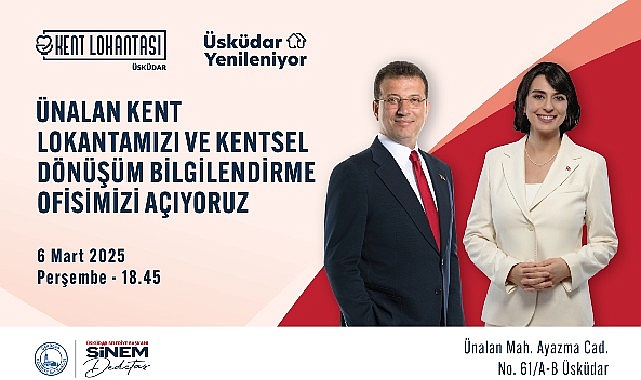 Ekrem İmamoğlu ve Üsküdar Belediye Başkanı Sinem Dedetaş’ın katılımıyla Ünalan’da Yeni Kent Lokantası ve Kentsel Dönüşüm Bilgilendirme Ofisini Açıyor- Kamu Çalışanı