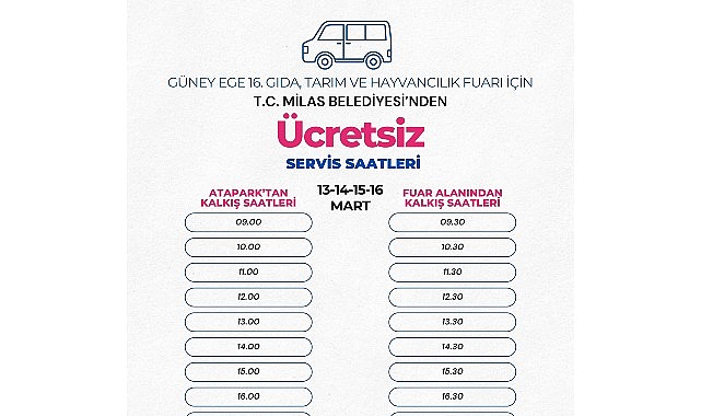 Milas Belediyesi ziyaretçileri fuar alanına ücretsiz ulaştıracak – Kamu Çalışanı