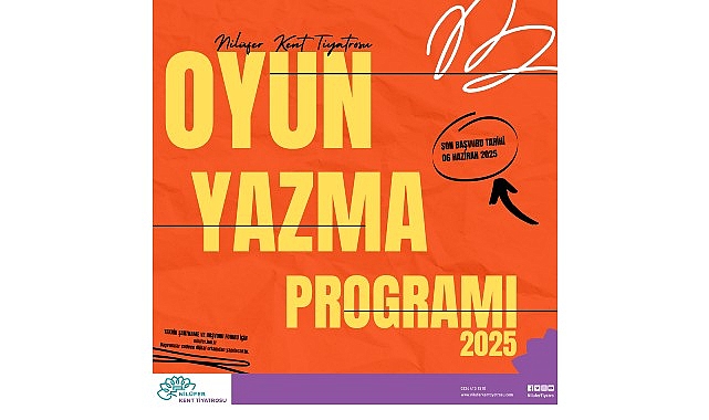 Nilüfer Kent Tiyatrosu’nun Oyun Yazma Programı’na başvurular başlıyor- Kamu Çalışanı
