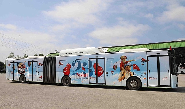 Otobüs ve tramvaylar 23 Nisan’a özel giydirildi- Kamu Çalışanı