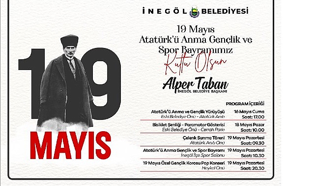 İnegöl Belediyesi’nden 19 Mayıs Programlarına Davet- Kamu Çalışanı