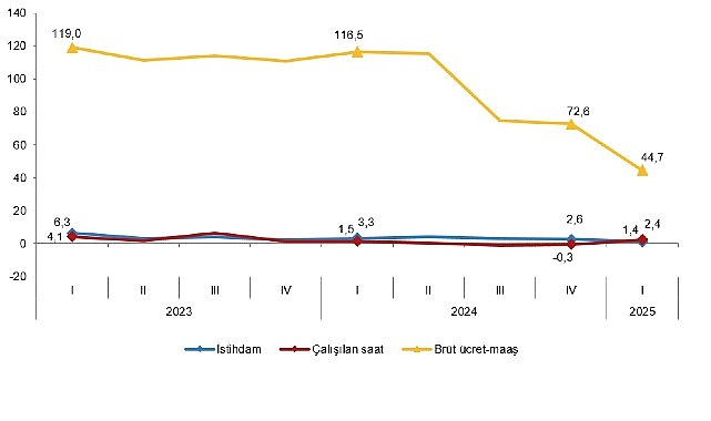 İşgücü Girdi Endeksleri, I. Çeyrek: Ocak-Mart, 2025- Kamu Çalışanı