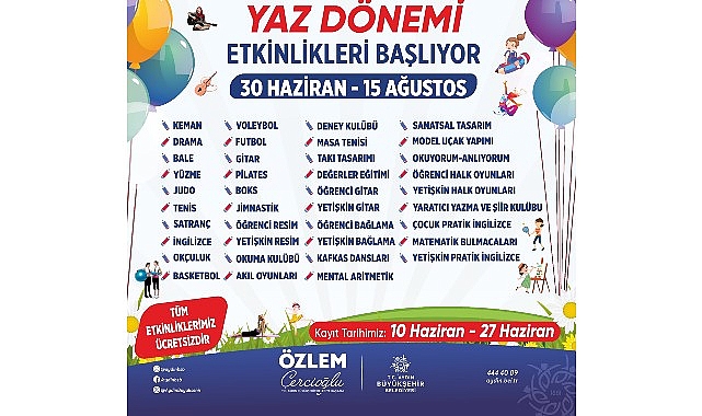 Başkan Çerçioğlu ile Aydınlı Çocuklar Yaz Tatilinde Eğlenirken Öğrenecek- Kamu Çalışanı