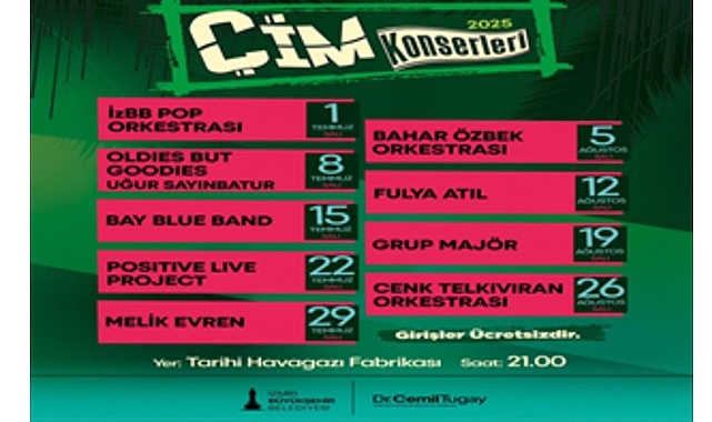 Çim Konserleri 1 Temmuz’da başlıyor- Kamu Çalışanı