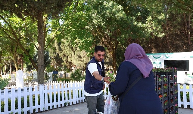 Kartepe Belediyesi’nden Mezarlıklarda Çiçek Dağıtımı- Kamu Çalışanı