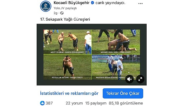 Sekapark Yağlı Güreşleri dijitalde milyonlara ulaştı- Kamu Çalışanı