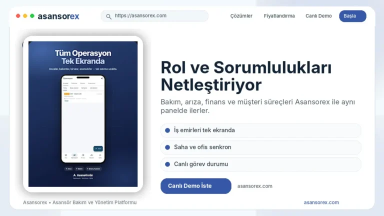 Asansorex.com Rol Ve Sorumlulukları Netleştiriyor
